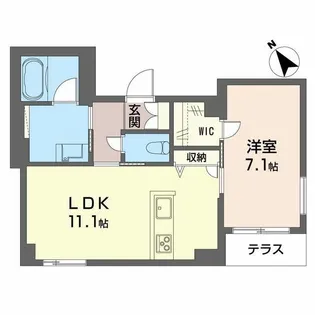 エム フラット【1階】の間取り