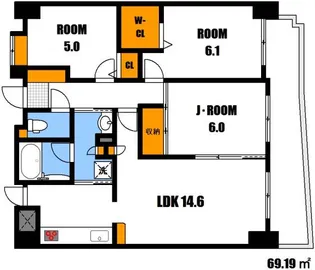 Jシティ古市駅前【11階】の間取り