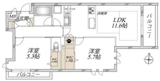 【新築☆旭化成ヘーベルメゾン】パストラル光が丘【2階】の間取り