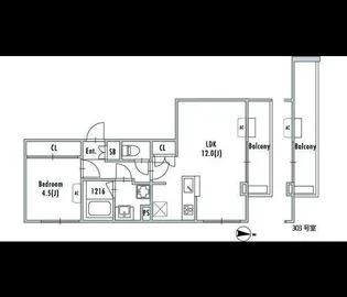 GRANPASEO 阿佐ヶ谷II【2階】の間取り
