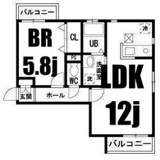 ラディアン横浜【2階】の間取り