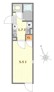 リベルテ平井【2階】の間取り