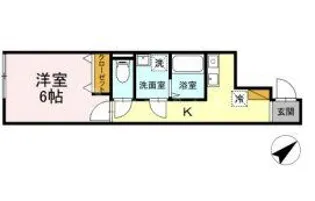 クロモクテラス弁天【1階】の間取り