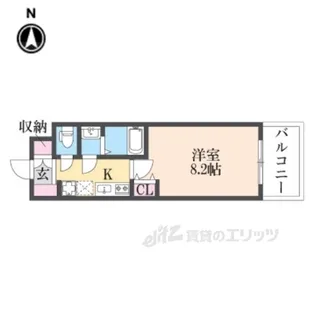 パークフラッツ尼崎【2階】の間取り
