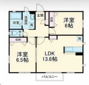ボナールD【2階】の間取り