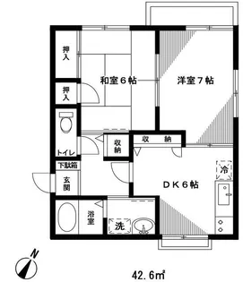 アネックス・カズ【1階】の間取り