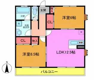 ステラ・ハーフ・ムーン【2階】の間取り