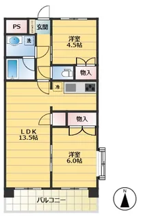 フローラル東葛西III【6階】の間取り