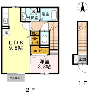 セイ・フィオーレ B【2階】の間取り