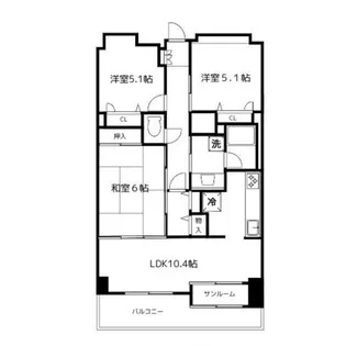 エグゼ富山【8階】の間取り