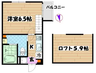 シャトレ生田緑地【2階】の間取り