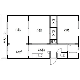 石谷アパート【1階】の間取り