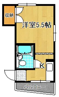 田口第1コーポ【3階】の間取り
