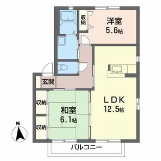 ミュートスII B【1階】の間取り