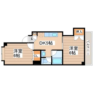 パートナー旭ヶ丘【2階】の間取り