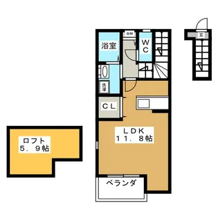 エスパシオ II【2階】の間取り