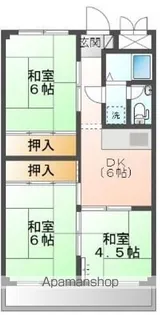サンライフ大元【3階】の間取り