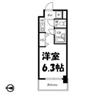 ミスターワシントンビル【6階】の間取り