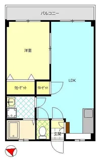 ミカナハイム【4階】の間取り