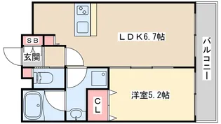 新大阪ファミール東館(別館)【2階】の間取り