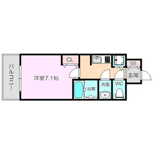 S-RESIDENCE新大阪駅前【3階】の間取り