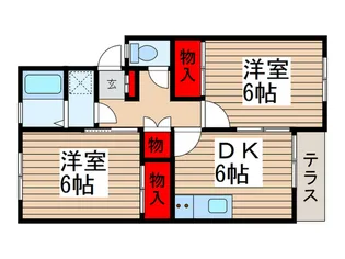 パレスアンフィ-ニ【1階】の間取り