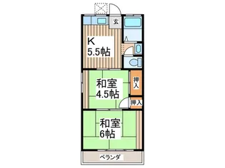 きつかわコーポ【2階】の間取り