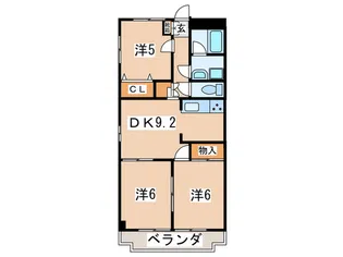 グリーンヒルズ東戸塚【5階】の間取り