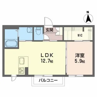メゾングレイス【1階】の間取り