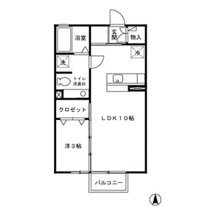 プレーヌハイム【2階】の間取り