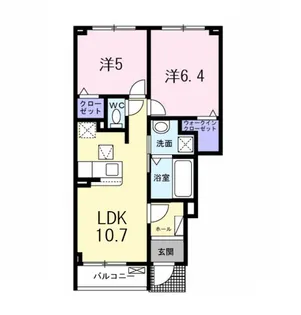 (仮)井手町多賀アパート【1階】の間取り