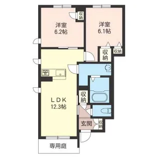 シャーメゾンソアレA【1階】の間取り
