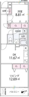 ル・クール【3階】の間取り