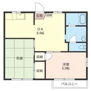 ドエルミハラD【2階】の間取り