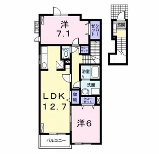 ガーデン・シュティル B【2階】の間取り