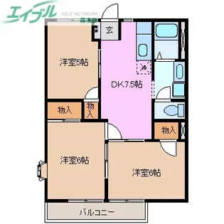 インパルス南台【1階】の間取り