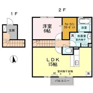 オリーブハウスTKN【2階】の間取り