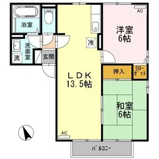 ロワール福原 C棟【2階】の間取り