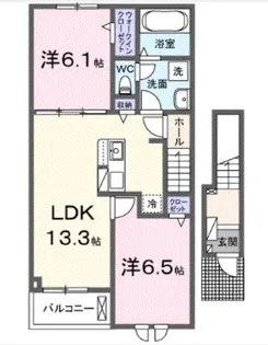シュトラ一ルB【2階】の間取り