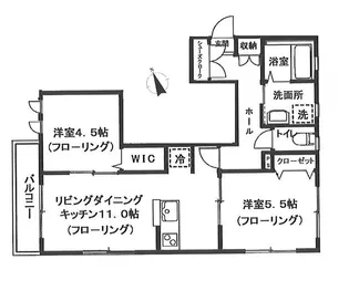 シーダウエスト【3階】の間取り