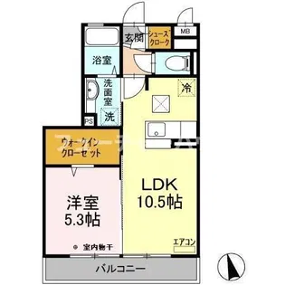 シュエット アビタ【1階】の間取り