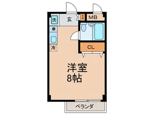 クレール上野毛【1階】の間取り