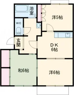 フラワーハイツB【2階】の間取り
