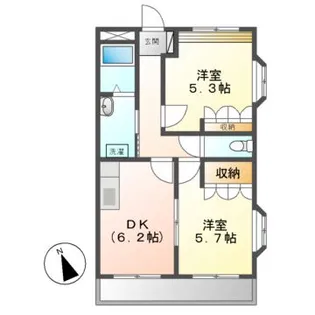 フラワーヒルズ天白A【1階】の間取り
