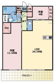 プレジオ北浜【14階】の間取り