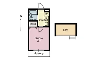 グッドパレス妻田西【1階】の間取り