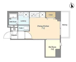 グランカーサ上野【7階】の間取り