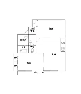 パークヒルイガワE棟【1階】の間取り