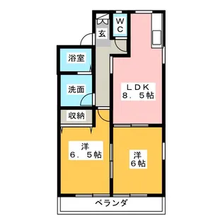 サニーコート船江【1階】の間取り