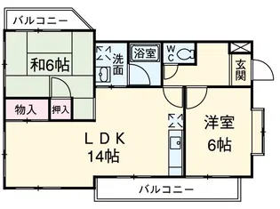 ヴィラ奥田第2ビル【2階】の間取り